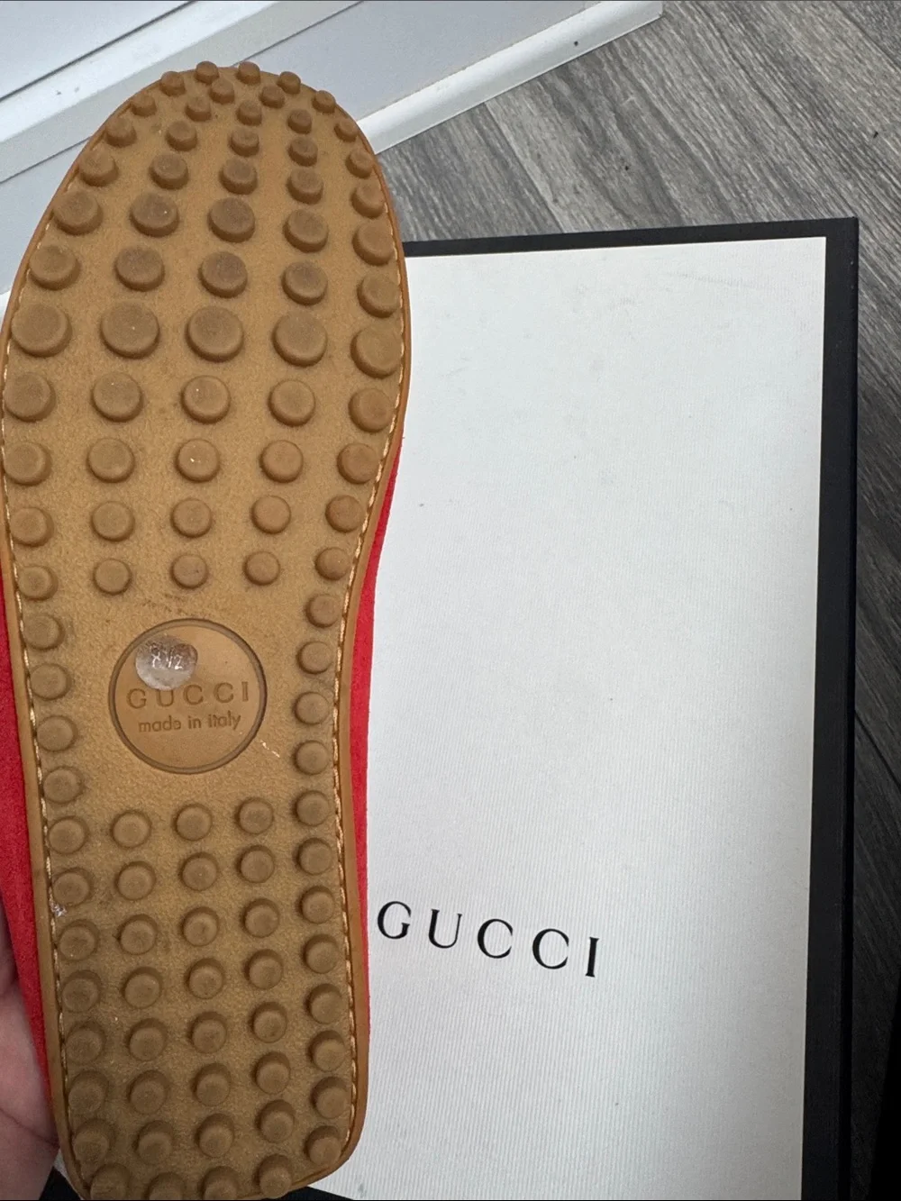 Gucci Red Mens loafers Shoe Box Label - Picture 5 of 5
